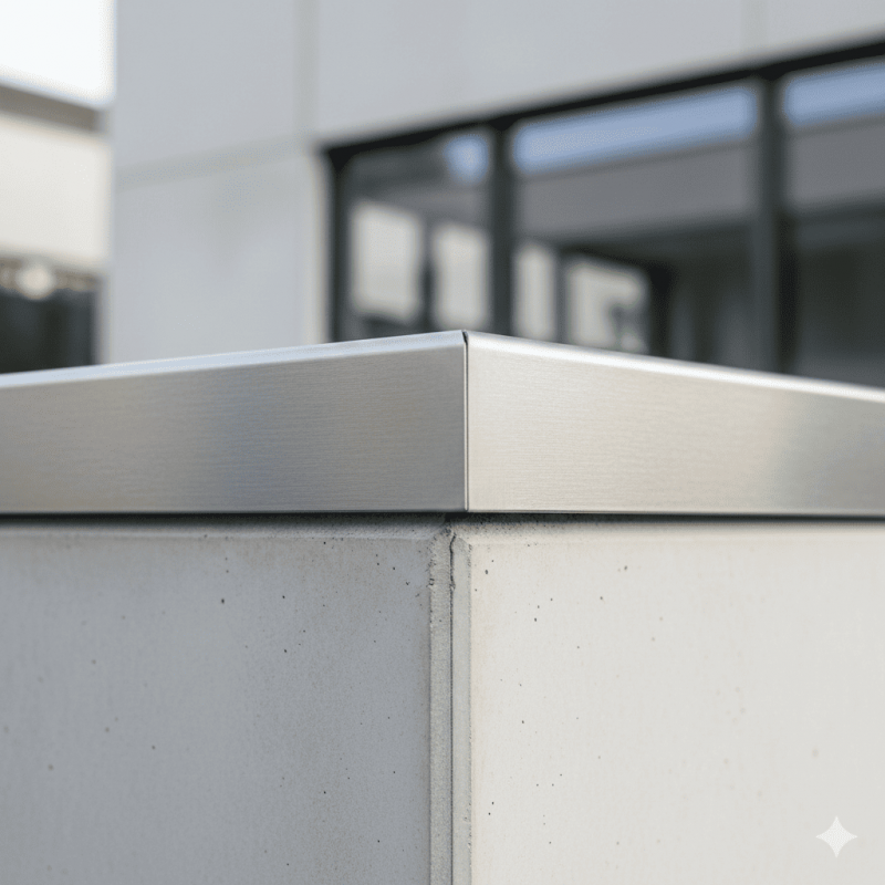 Edelstahl Kantenschutz 0,8 mm K240 geschliffen V2A